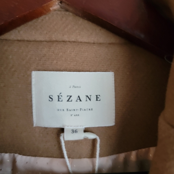 Sezane Johnson Coat in Camel size 36 NWT - Picture 12 of 15